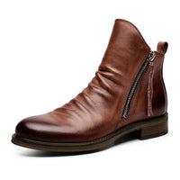 Owens | Vintage Look Stiefeletten – Schokoladenbraun