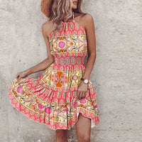 Damen Lässiges Ärmelloses Ibiza Kleid | Mini – Rosa