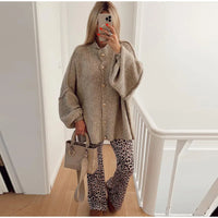 Eliana | Lässiger Oversize-Cardigan – Khaki