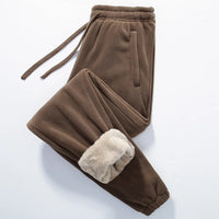 Nordic Fleece-Lined Joggers – Braun