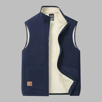 Sommerweste für Herren - Leichte Ärmellose Outdoor Weste mit Fleece-Futter – Dunkelblau