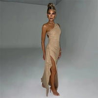 Astrid | Geburtstag Paillettenkleid – Khaki