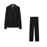 Olivia Elegantes Set | Sommer modernes luftiges Damen Zweiteiler-Set – Schwarz