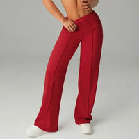 Barcelona™ Damenhose mit hohem, formendem Bund und geradem, lockerem und komfortablem Schnitt – Rot