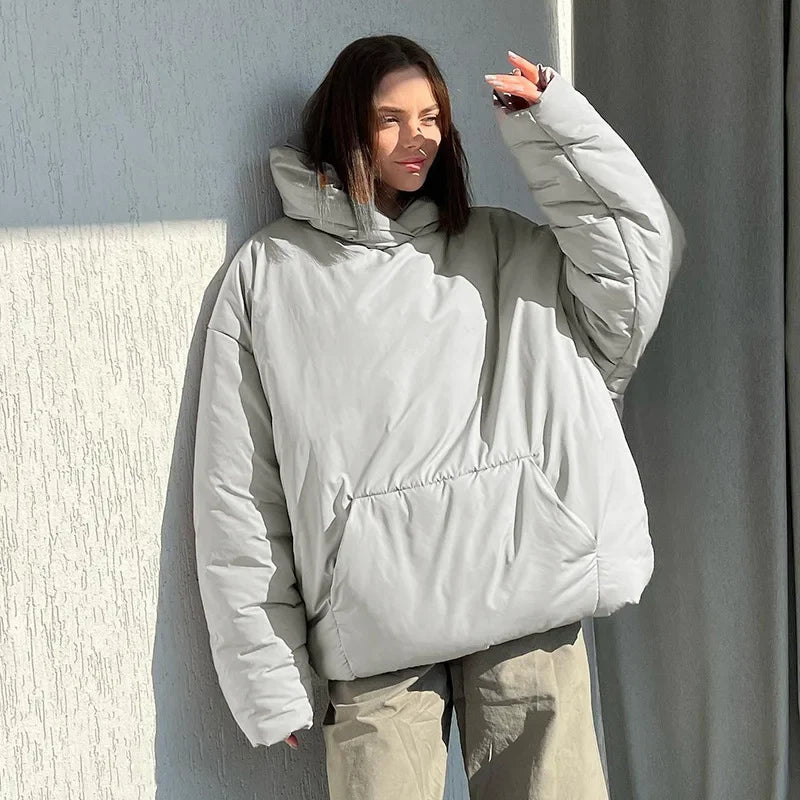 Olithoreia | Damen Winterjacke mit Kapuze und Taschen