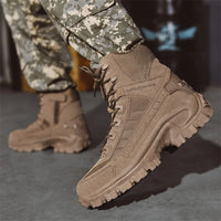 Spartacus™ Taktische Stiefel mit Wildleder-Details und rutschfester Profilsohle – Braun