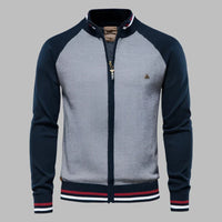 Luca Cardigan | Leichte Sommerstrickjacke für Herren – Marine