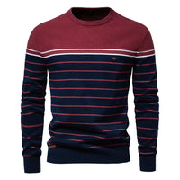 Mateusz - Gestreifter Pullover – Blau