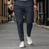 Valerius™-Hose in Schneiderkunst mit Komfort-Schnitt / Minimalismus auf hohem Niveau! – Dunkelblau