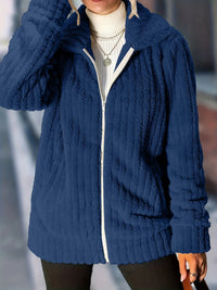 Oliquoveia | Damen Leder Bomberjacke Gepolstert – Blau