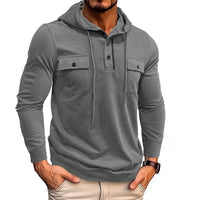 Westbrook™ Hoodie Mit Verstellbarer Kapuze und Fronttaschen – Grau