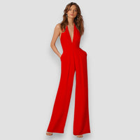Bea | Schlaghosen-Jumpsuit – Rot