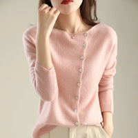 Huerta – Elegante Strickjacke Mit Knöpfen – Rosa