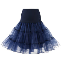 Freja - Tüll-Unterrock im Vintage-Stil für Damen – Tiefblau