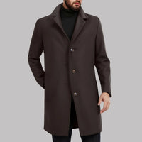 Zavilis | Vintage Herren-Lederjacke mit langen Ärmeln und gepolstertem Design – Kaffee