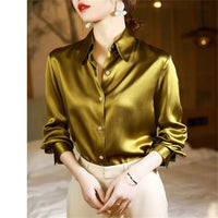 Anna Stylische Sommerbluse | Moderne, trendige kurzärmelige Geschäftsfrauenbluse – Goldene