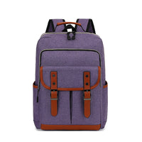 Unisex Vintage Groß Wasserdicht Rucksack | Canvas – Lila