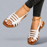 Adele | Handgefertigte Gladiator-Sandalen aus hochwertigem Material – Weiß