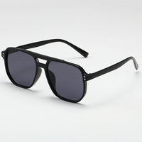 Unisex Vintage Sonnenbrille | Quadratisches Design – Schwarz