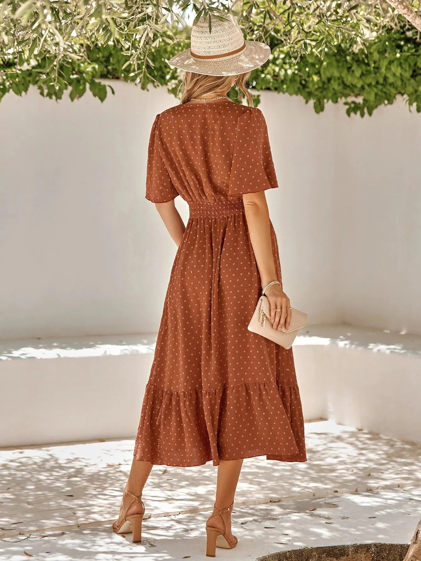 Angelou | Elegantes langes Kleid für Damen