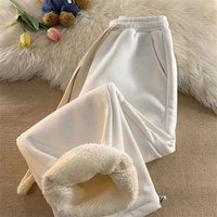 Aria Fleece-Lined Lounge Pants – Weiß