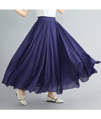 Heidi-Mode | Maxi Rock für Damen Luftig & Modisch – Marine