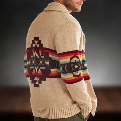 Olistoreia | Herbst/Winter Gestreifter Jacquard-Cardigan