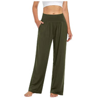 Belle Comfort™ Hose Mit Elastischem Bund und Weiter Pantalon-Passform – Grün