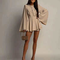 Lunelle™ Jumpsuit mit Offenem Rücken und Zarter Eleganz – Beige