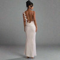 Magdalena | Elegantes Rückenfreies Kleid – Weiß