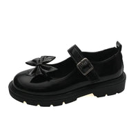 Klassische Dirndl Schuhe für Damen | Schwarz – Schwarzer Bogen