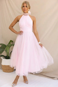 Sonya - Rückenfreies elegantes Sommerkleid – Rosa