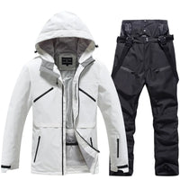 Unisex Winter Skianzug | Zweiteiliges Set – Schwarz