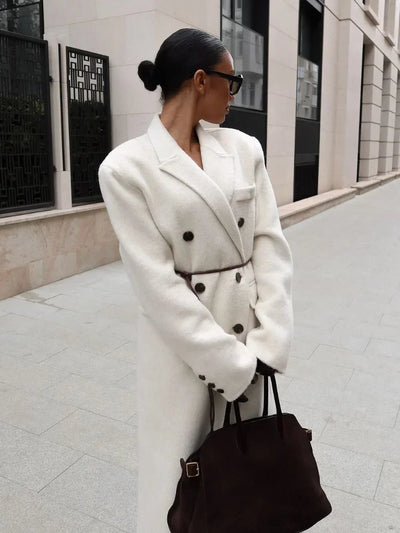 Imera | Chic Doppelreihiger Trenchcoat Damen mit Taschen