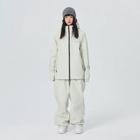 Unisex Stilvoll Skianzug | Zweiteiliges Set – Weiß