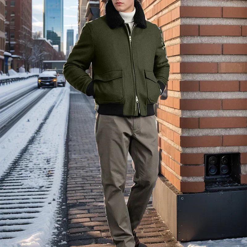 Olithuneia | Trendige Baumwolle jacke mit reißverschluss und umlegekrage