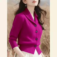 IRMTRAUD - BASICS STRICKJACKE MIT KNOPFEN – Rosa