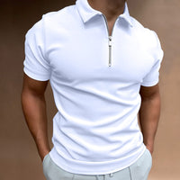 Santiago Zip-Up Poloshirt | 50% RABATT – Weiß