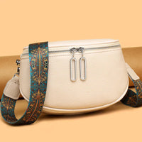 Indie | Finsläpierte PU Leder-Shoulderbag – Beige