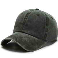 Unisex Gewaschene Baseballkappe | Verstellbar – Dunkelgrau