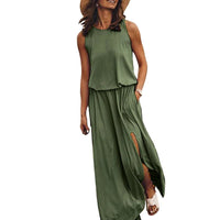 Elsie -   Elegantes Sommer-Maxikleid – Grün