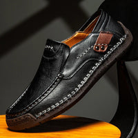 Razal – Elegante Leder-Pantoffel – Schwarz