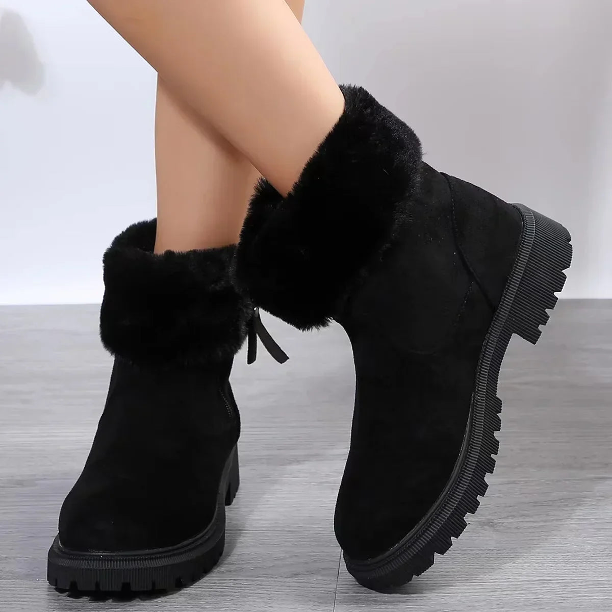 Felicienne | Moderne und Unterstützende Orthopädische Schuhe mit hochwertigem Leder und Fellakzenten