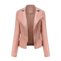 Damen Lässig Langarm Jacke | Reißverschluss – Rosa