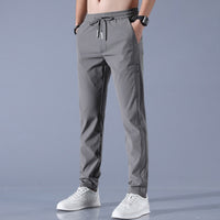 Alex Stretchhose | Atmungsaktive Sommer-Laufhose mit Taschen – Dunkelgrau