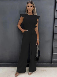 Lailani | Luxuriöser Jumpsuit mit Schleife – Schwarz