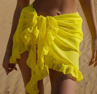 Soraia™ I Ruffle Bikini Cover-Up Sarong – Gelb