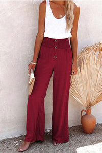 HAILEY - Hochtaillierte Damenhosen – Rot