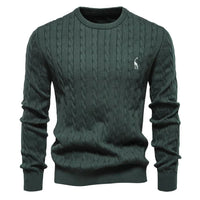 Moritz | Warmer Herrenpullover aus weichem Strick – Grün
