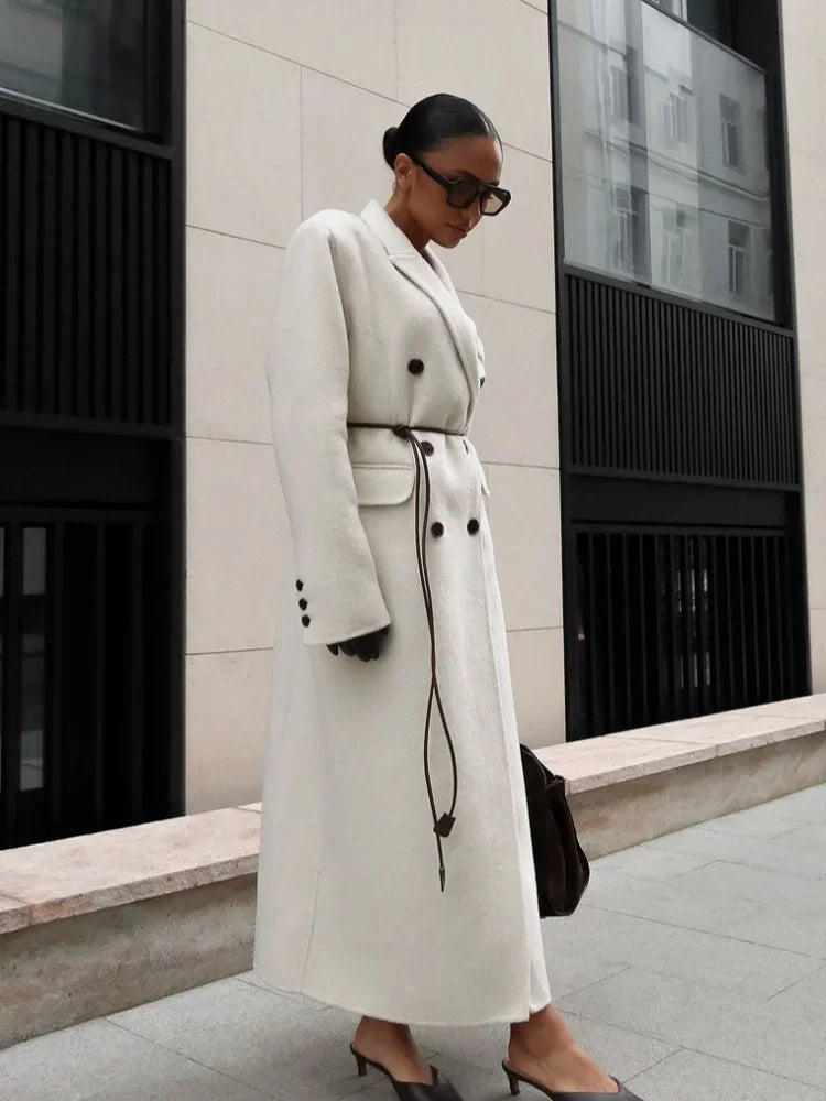 Imera | Chic Doppelreihiger Trenchcoat Damen mit Taschen